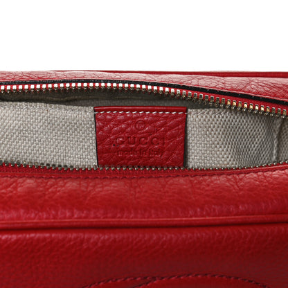 Gucci Pebbled Calfskin Small Soho Disco Bag Tabasco Red 6 of 15