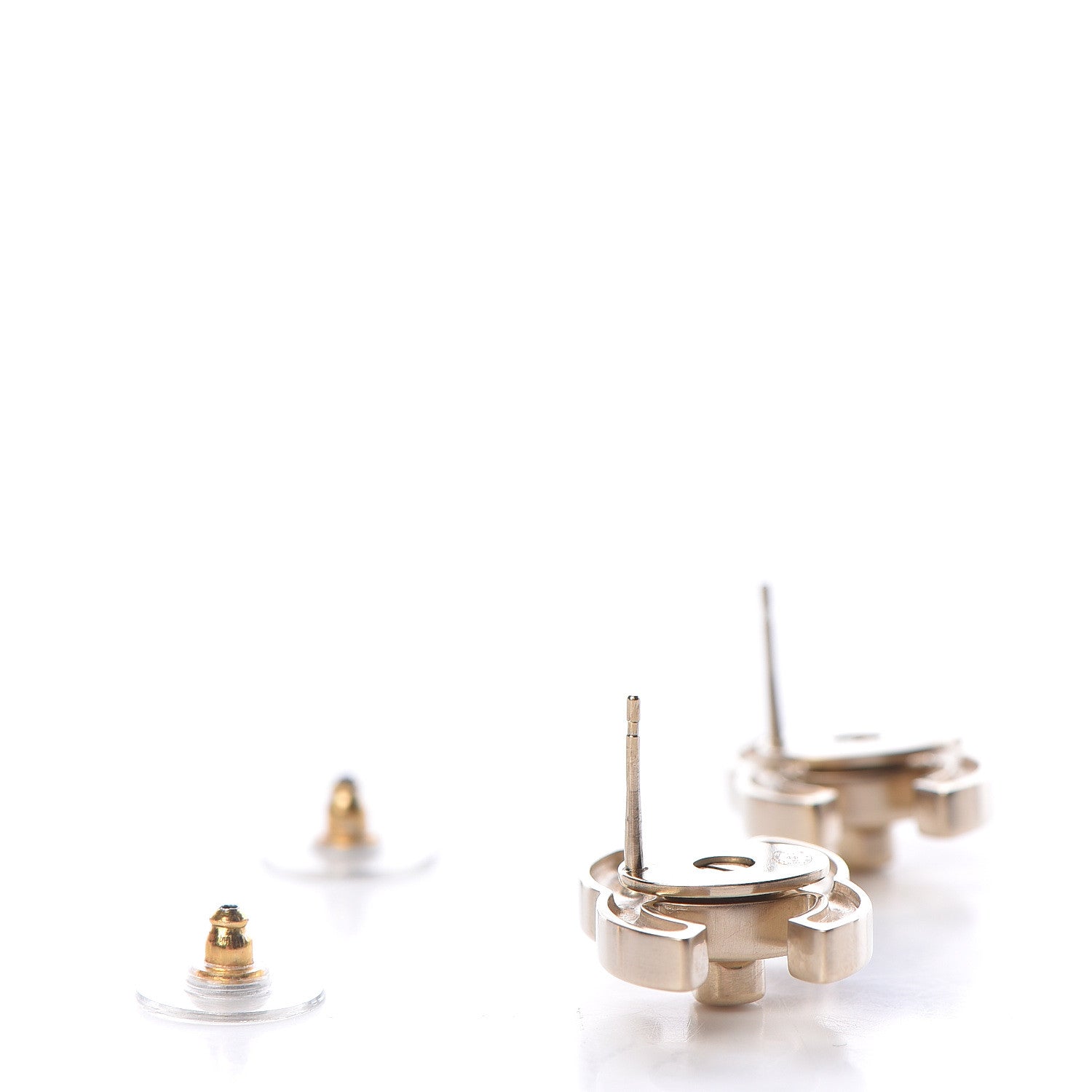 Chanel Metal CC Turnlock Interchangeable Earrings Gold 7 of 10