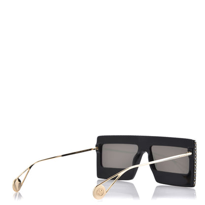 Gucci Acetate Crystal Mask-Frame Sunglasses GG0431S Black 4 of 7