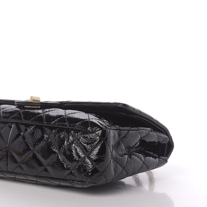 Chanel Distressed Patent Quilted 2.55 Reissue 227 Flap Black 8 of 12