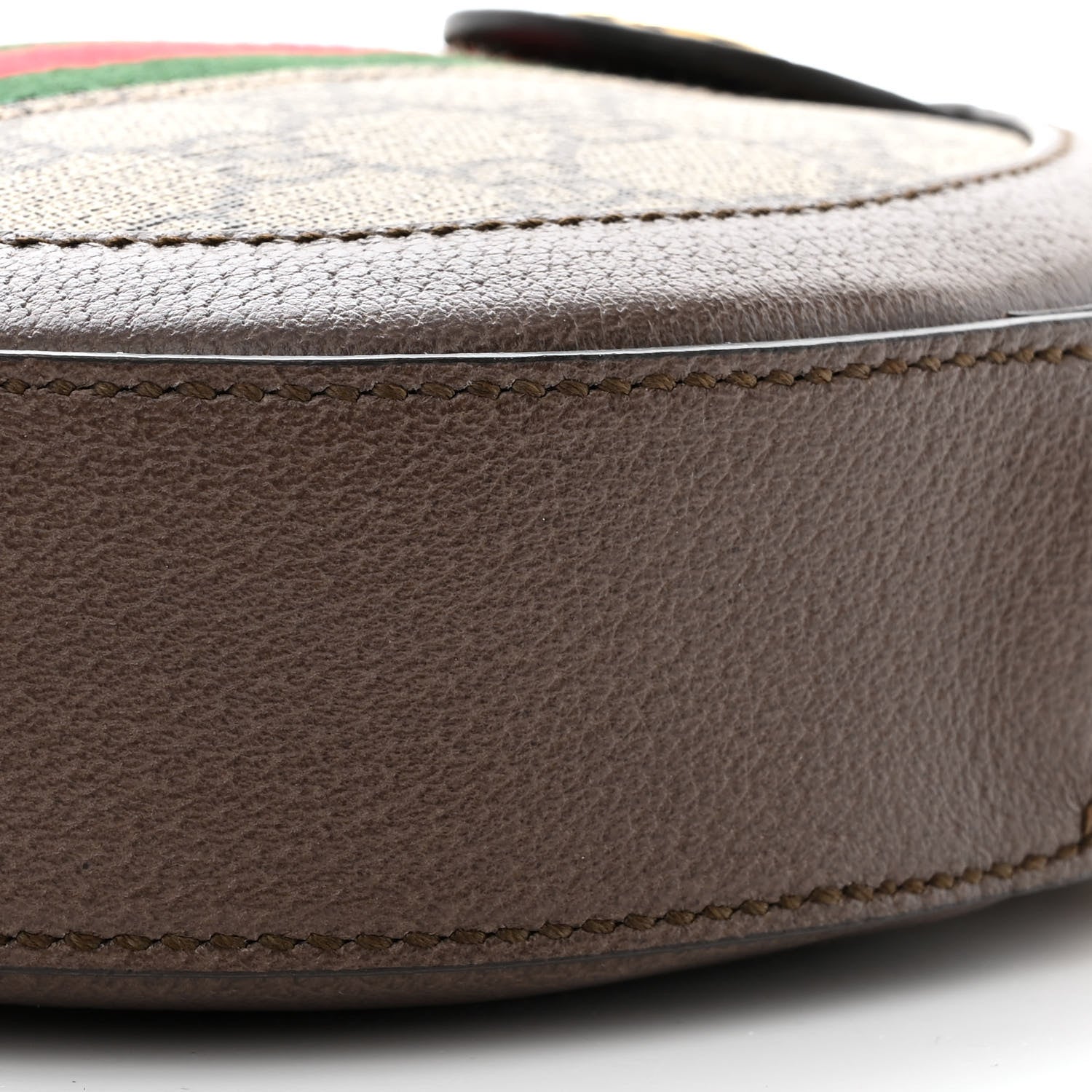 Gucci GG Supreme Monogram Web Mini Ophidia Round Shoulder Bag Brown 10 of 10