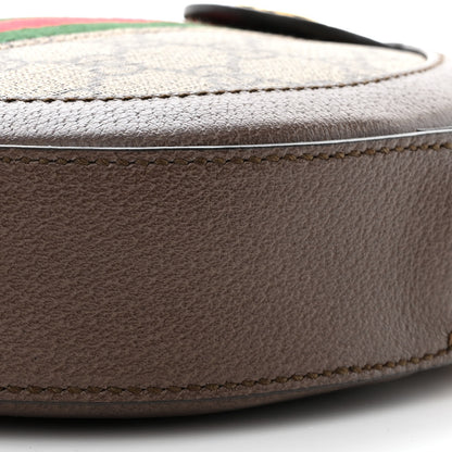 Gucci GG Supreme Monogram Web Mini Ophidia Round Shoulder Bag Brown 10 of 10