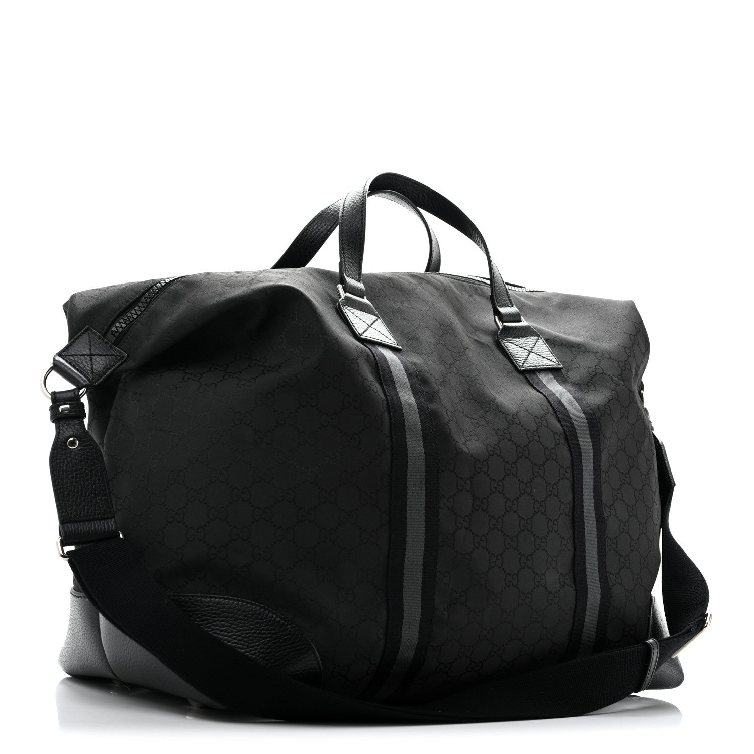 Gucci Nylon Monogram XL Duffle Bag Black 2 of 13