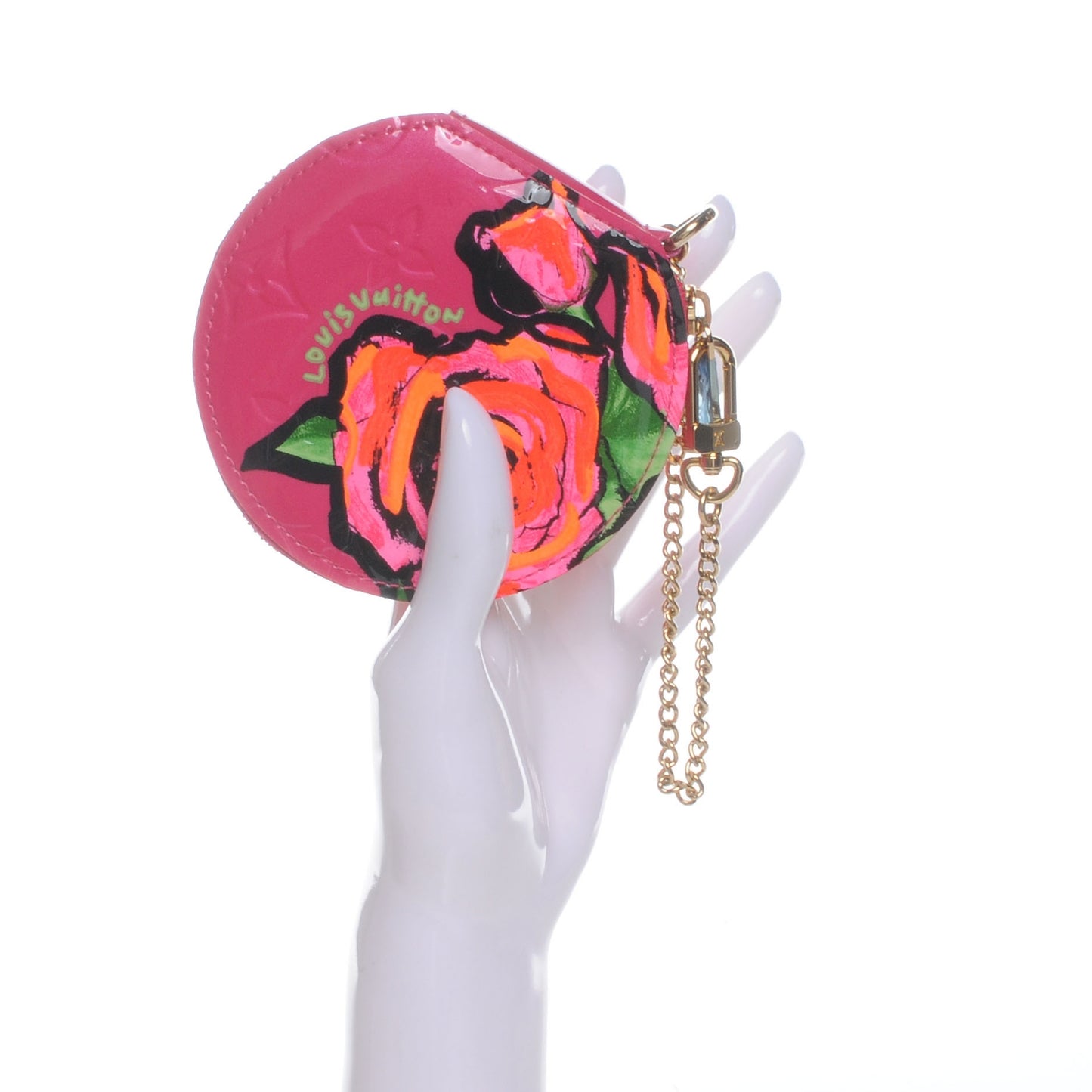 Vernis Roses Chapeau Coin Purse Rose Pop