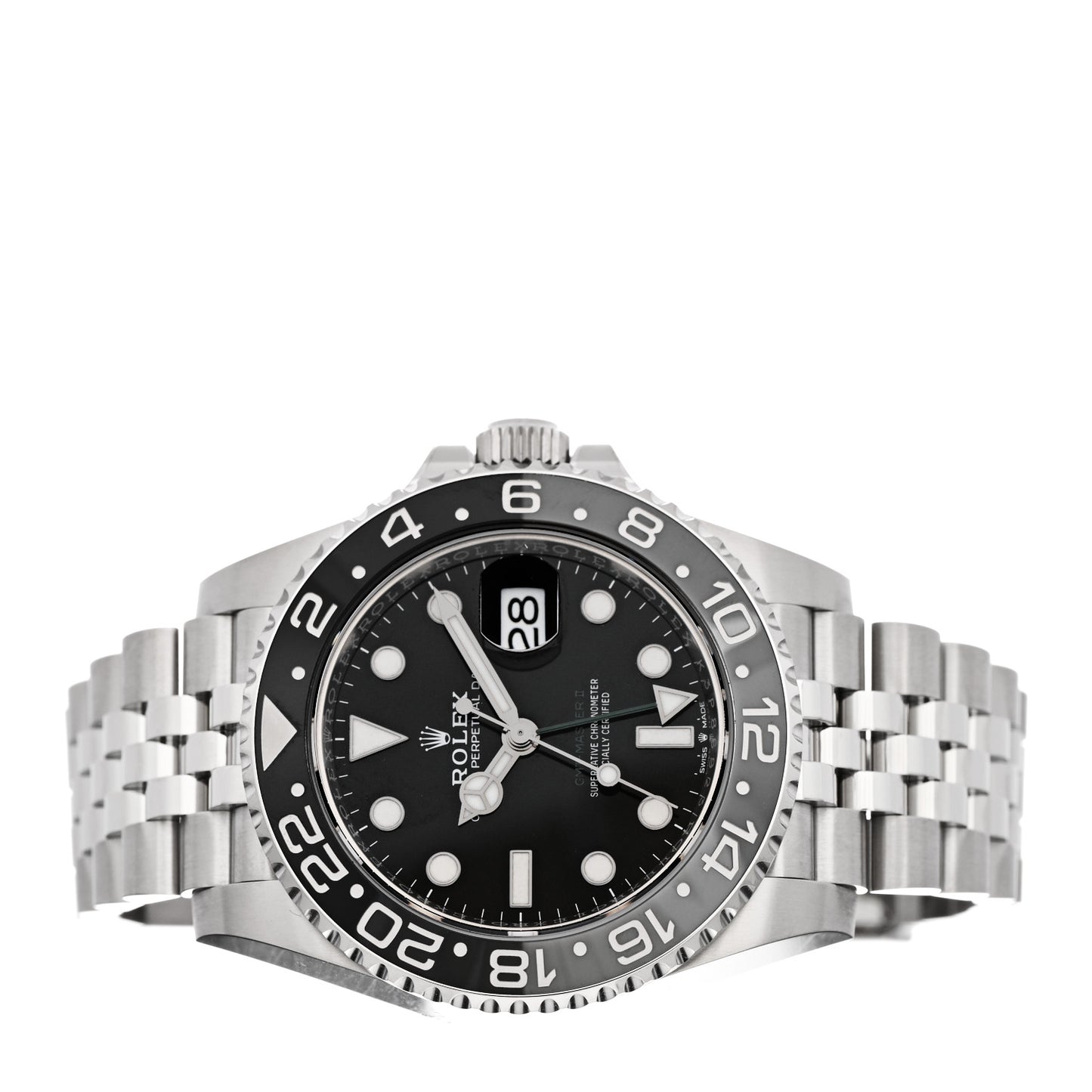 Stainless Steel 40mm Oyster Perpetual Date GMT Master II Bruce Wayne Watch Black 126710GRNR