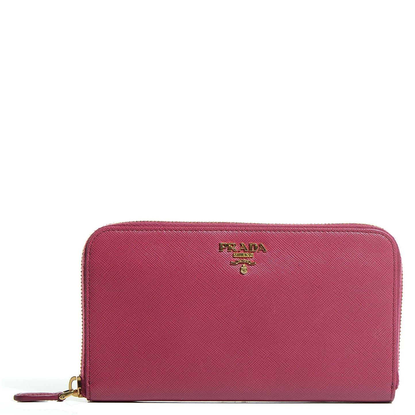 Saffiano Metal Zip Around Wallet Ibisco