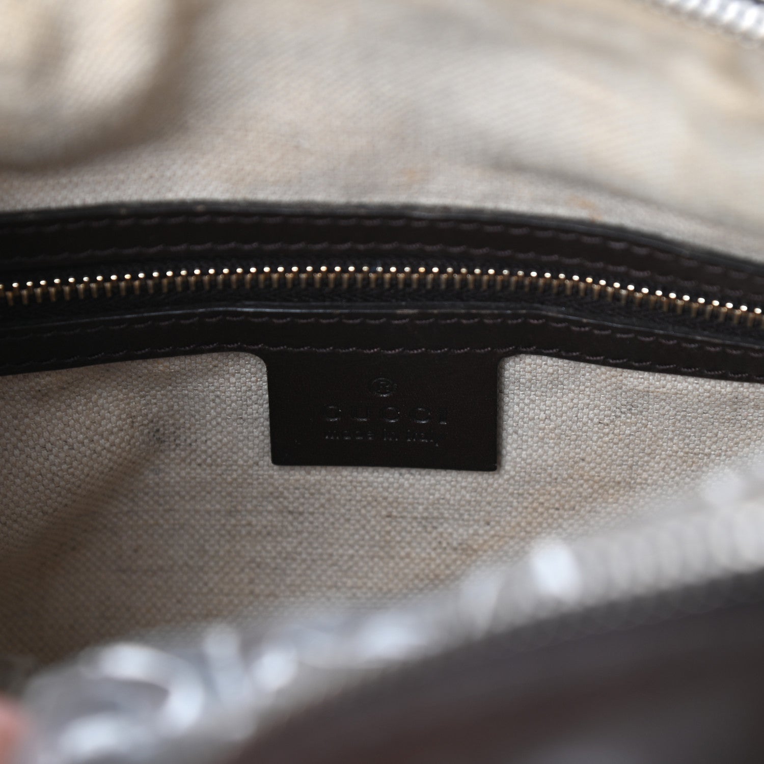 Gucci Monogram Vintage Web Medium Boston Dark Brown 6 of 10