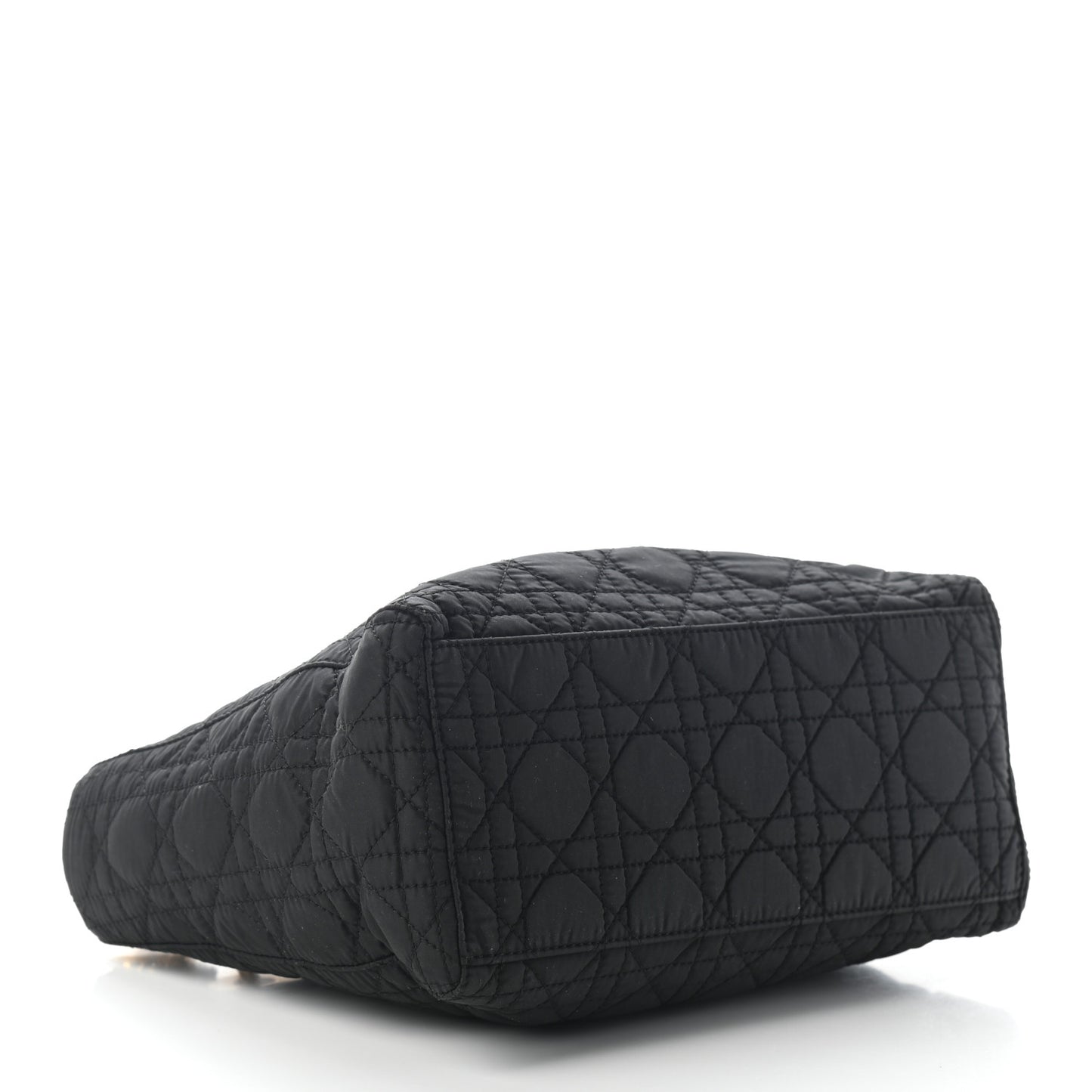 Nylon Cannage Medium Lady Dior Black