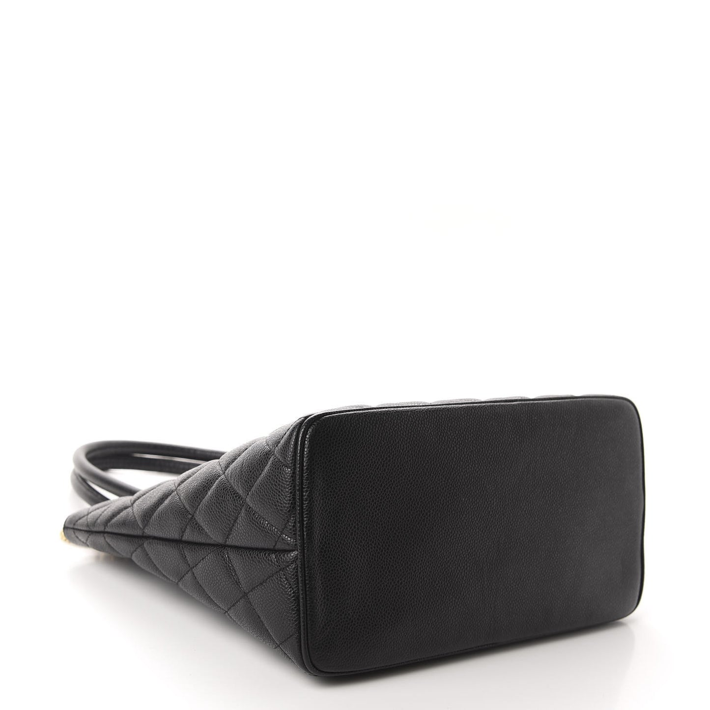 Caviar Quilted Medallion Tote Black