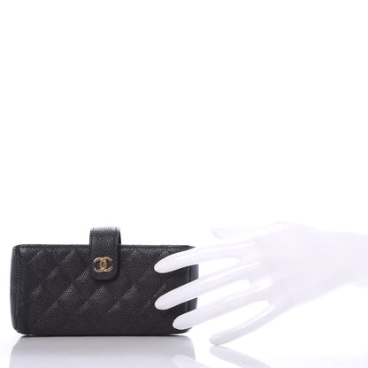 Chanel Caviar Quilted Mini Phone Holder Clutch Black 2 of 7