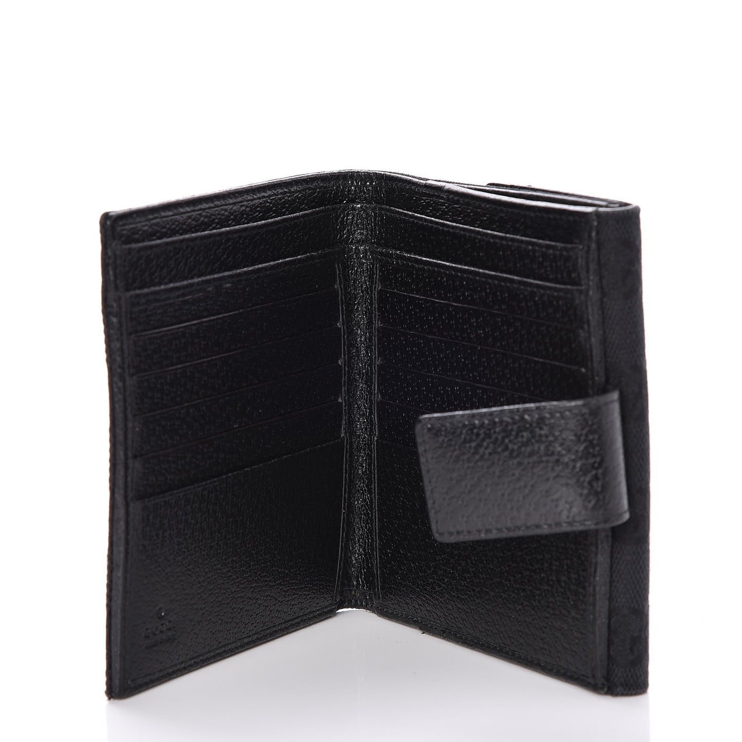 Monogram Studded French Flap Wallet Black