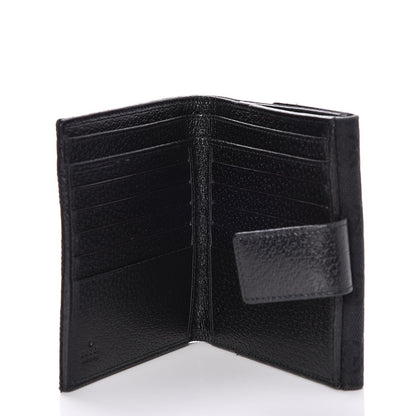 Gucci Monogram Studded French Flap Wallet Black 5 of 7