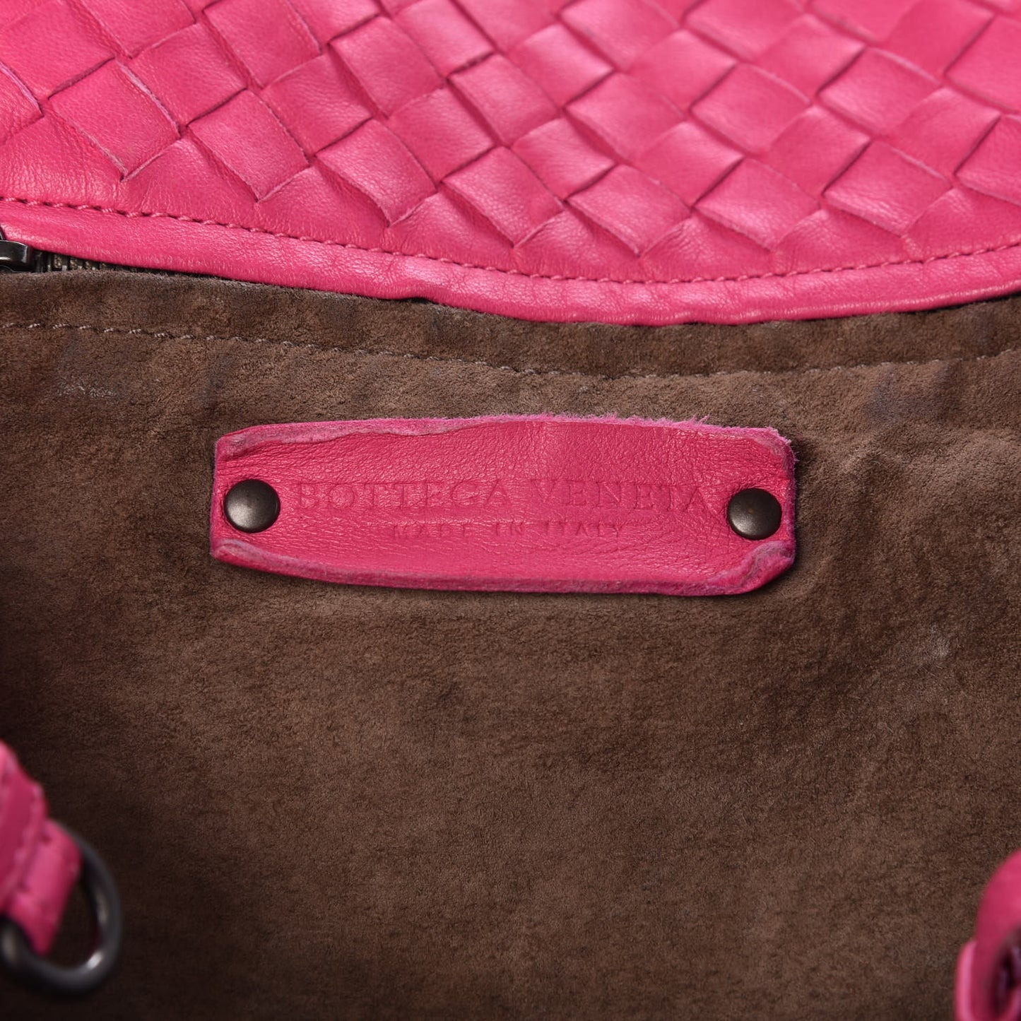 Nappa Intrecciato Medium Seamless Tote Fuchsia