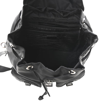 Prada Re-Nylon Vela Saffiano Medium Backpack Black 6 of 10