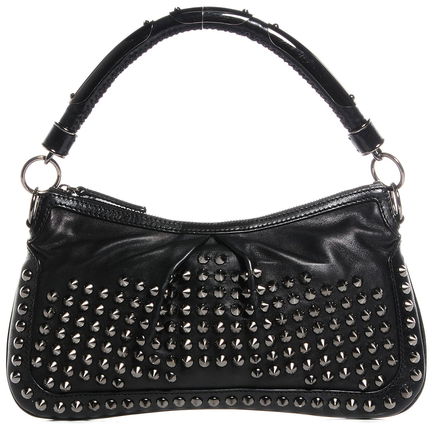 Lambskin Studded Sling Bag Black