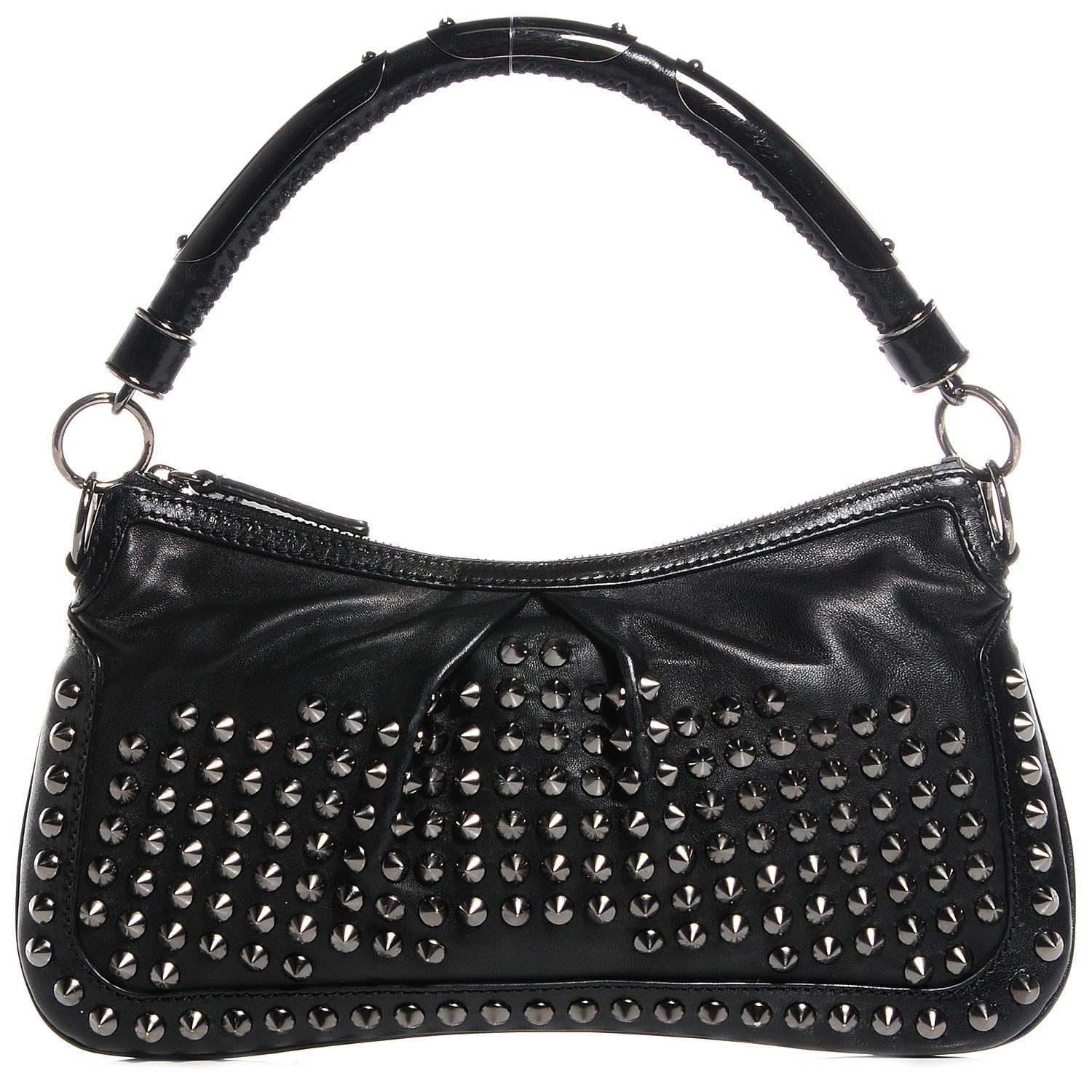 Burberry Lambskin Studded Sling Bag Black 1 of 8