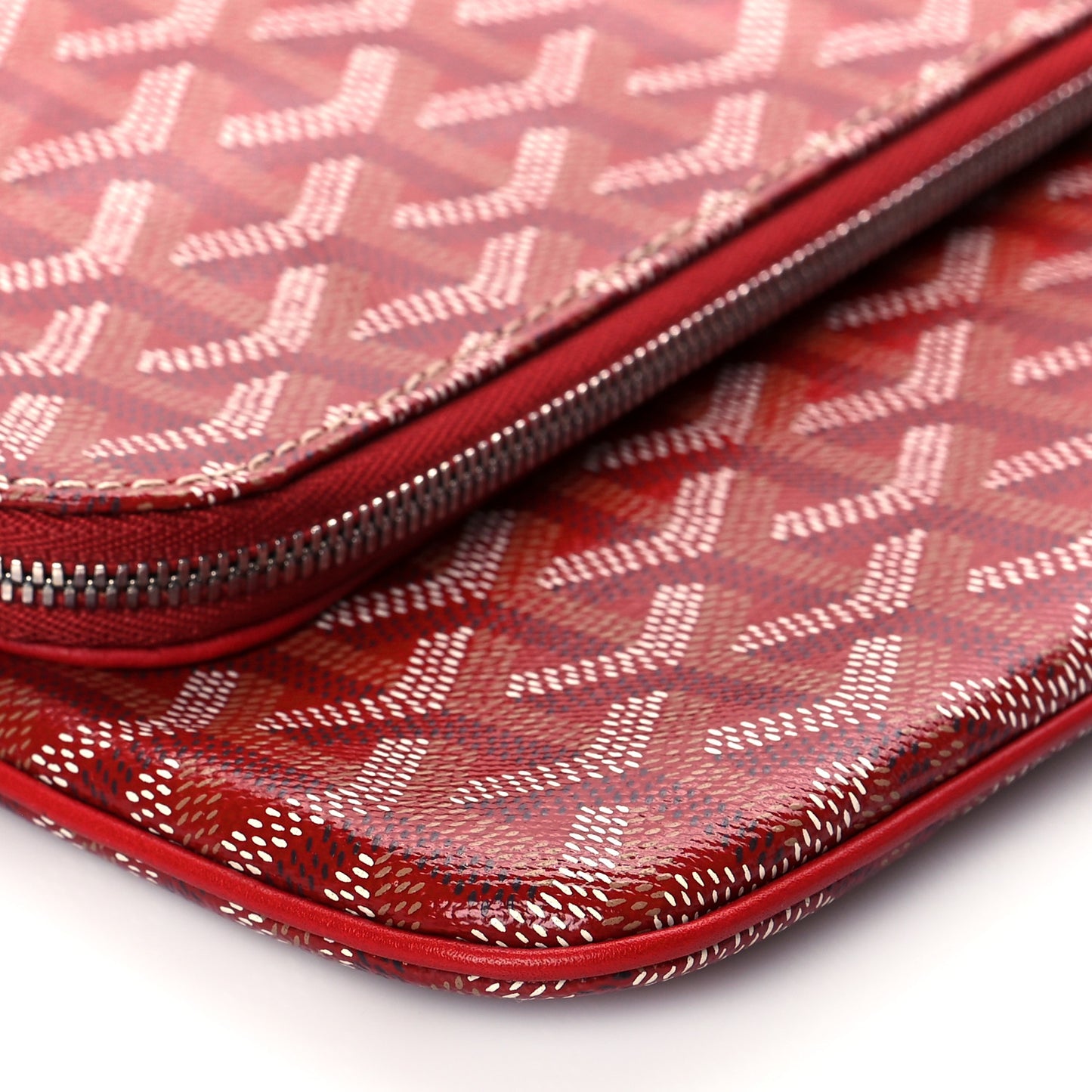 Goyardine Sainte Marie Soft Clutch Red