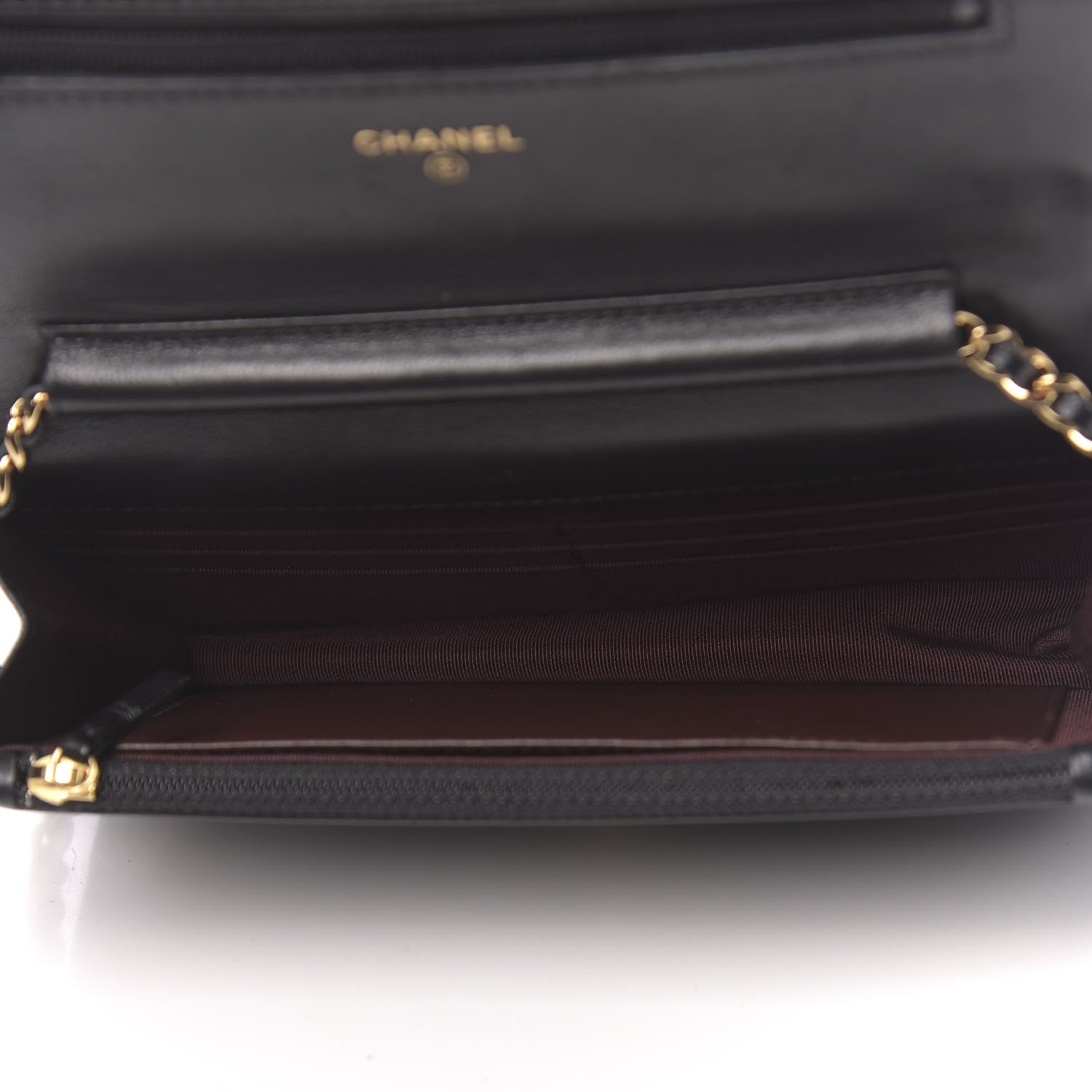 Chanel Lambskin Quilted Wallet On Chain WOC Black 5 of 13