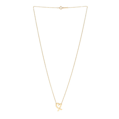 Tiffany 18K Yellow Gold Small Paloma Picasso Loving Heart Pendant Necklace 3 of 5