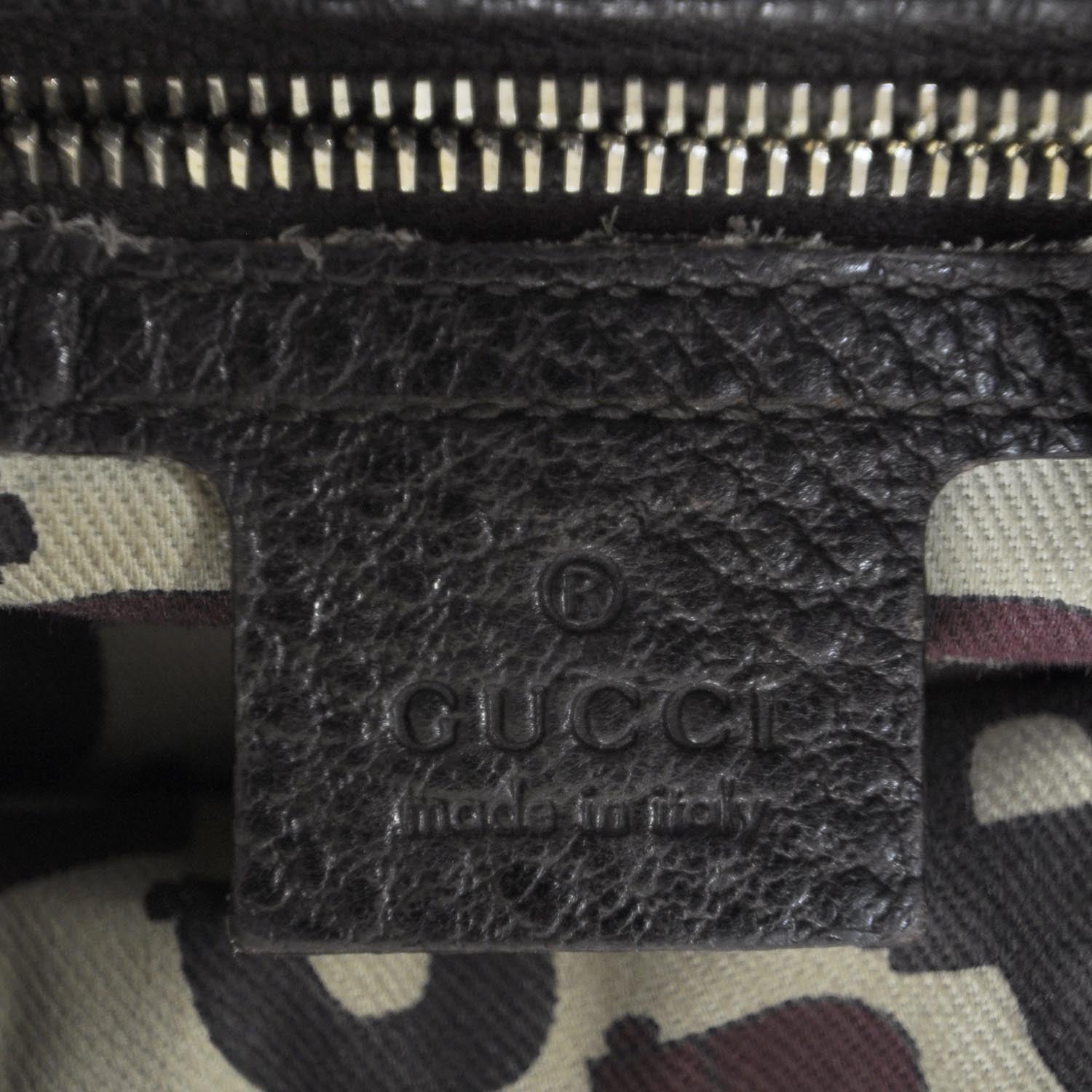 Gucci Leather Bamboo Ring Hobo Brown 7 of 8