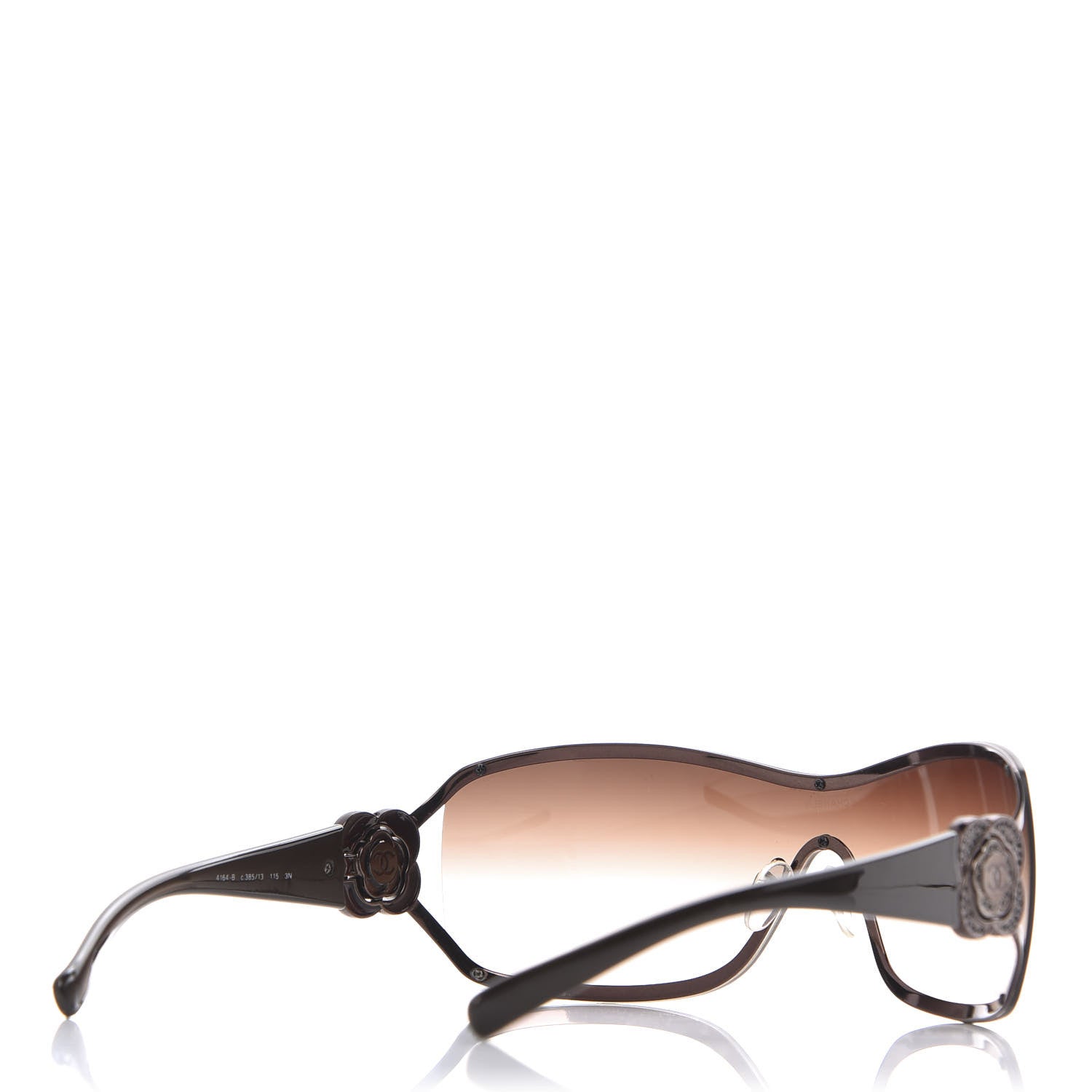 Chanel Swarovski Crystal Camellia CC Sunglasses 4164-B Bronze 4 of 8
