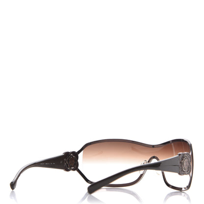 Chanel Swarovski Crystal Camellia CC Sunglasses 4164-B Bronze 4 of 8