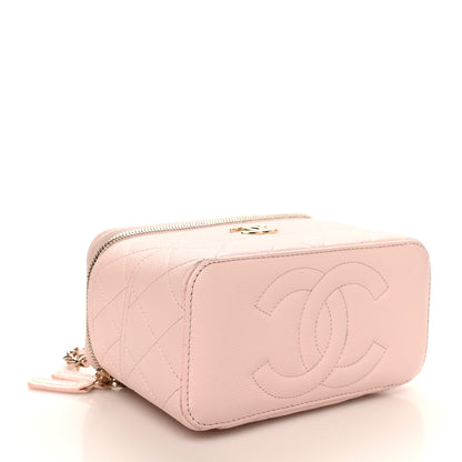 Chanel Caviar Quilted Top Handle Vanity With Chain Light Pink 4 of 12