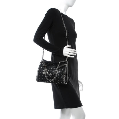 Stella McCartney Shaggy Deer Star Studded Mini Falabella Fold Over Tote Black 2 of 7