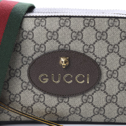Gucci GG Supreme Monogram Web Neo Vintage Shoulder Bag Beige New Acero Crop 10 of 11