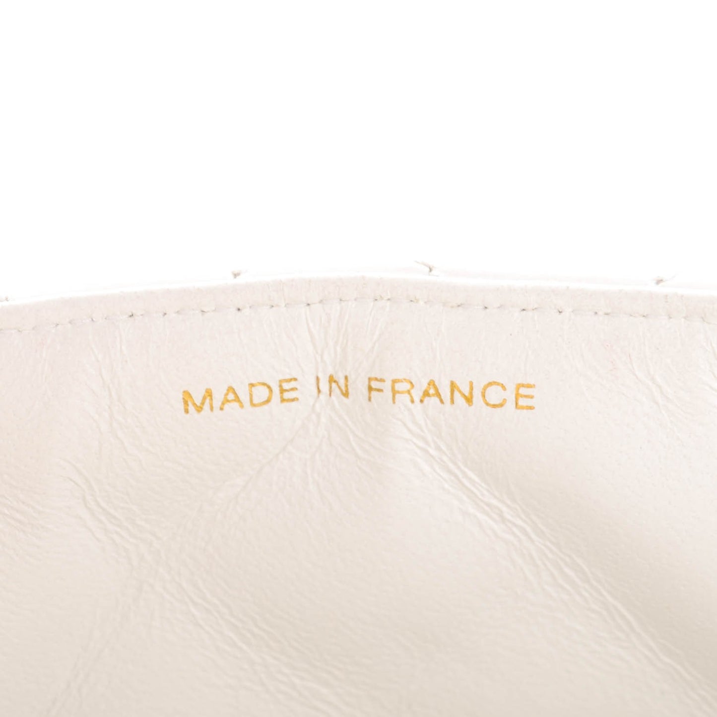 Lambskin Quilted Bekko Resin Mini Square Flap White