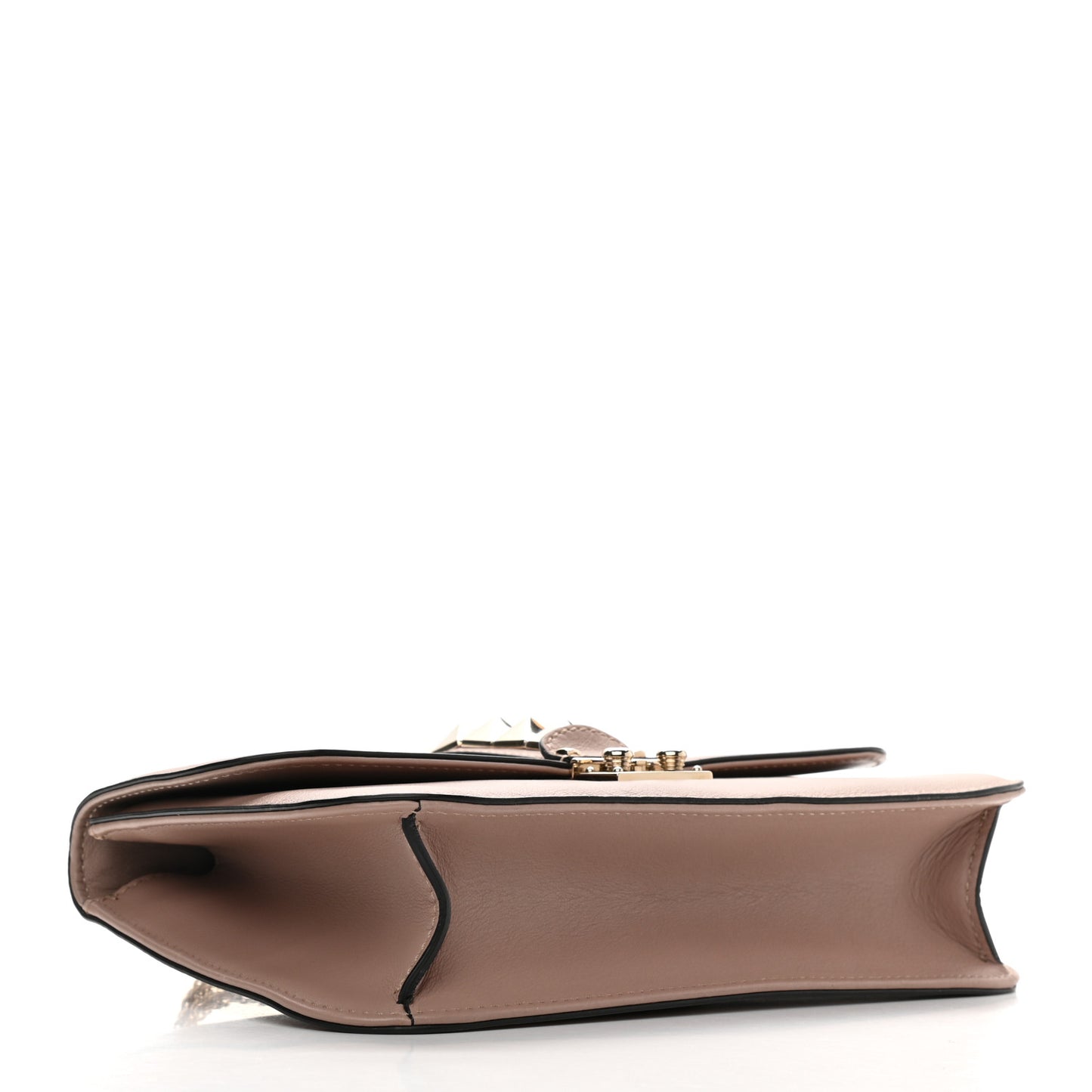Vitello Medium Glam Lock Rockstud Flap Poudre
