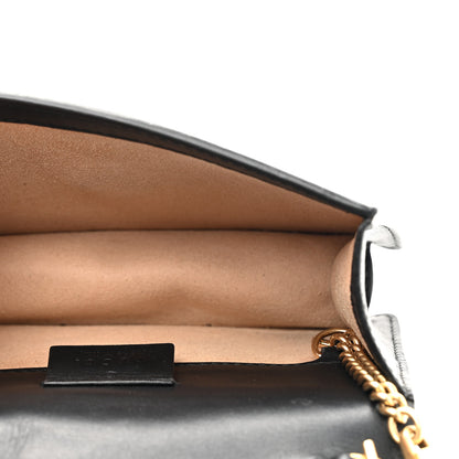 Gucci Calfskin Super Mini Sylvie Chain Shoulder Bag Black 5 of 14