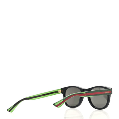Gucci Acetate Web Sunglasses GG 0003S Black Green 4 of 7