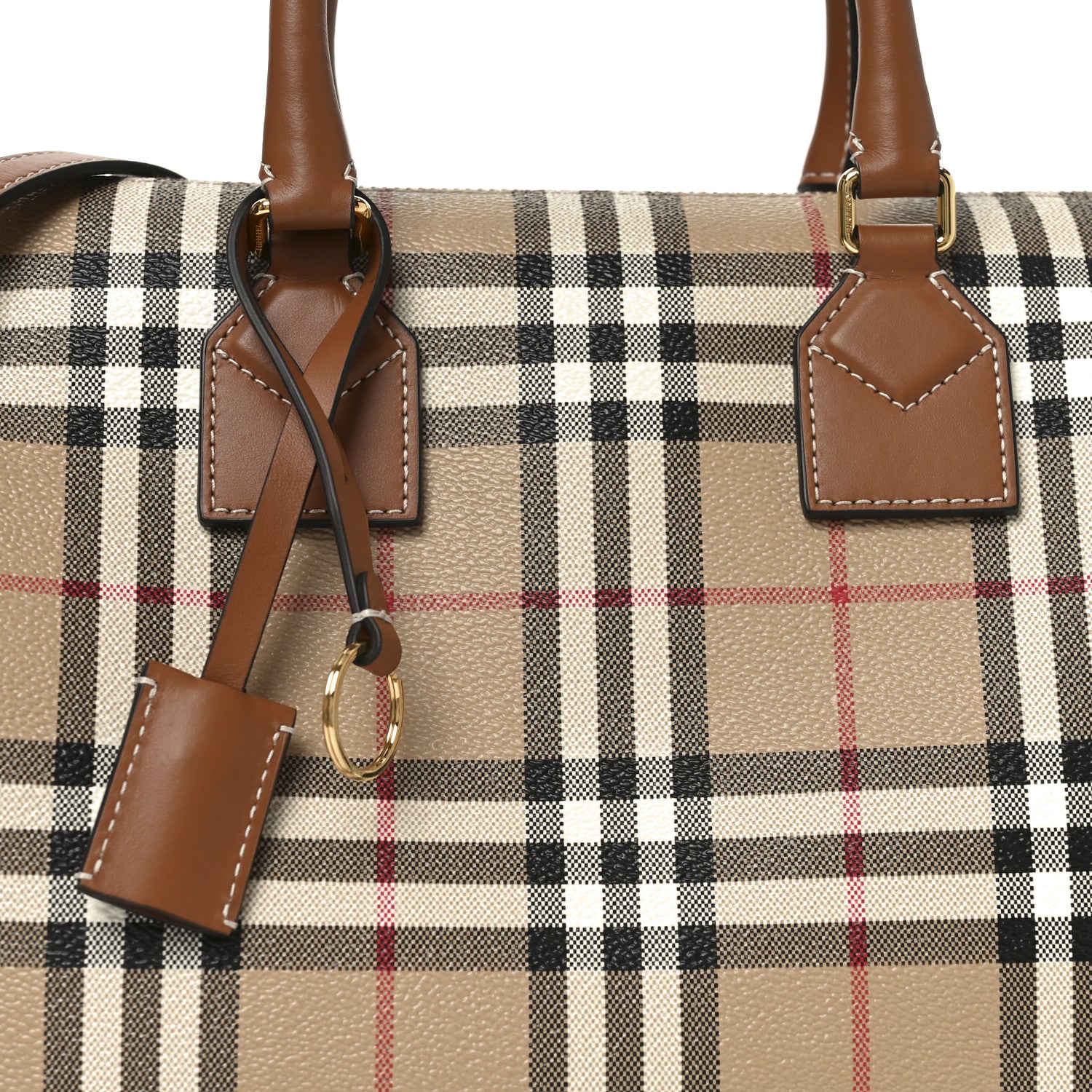 Burberry Horseferry Check Medium Bowling Bag Tan 7 of 9