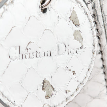 Christian Dior Metallic Snakeskin Mini Lady Dior Silver 8 of 11