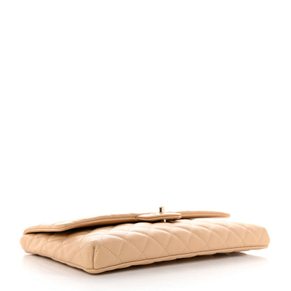 Chanel Caviar Quilted Flap Clutch Beige 4 of 8