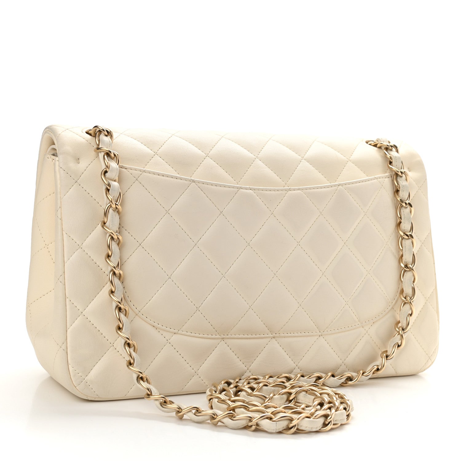 Chanel Lambskin Quilted Jumbo Double Flap White 2 of 12