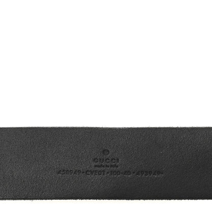Gucci Faded Calfskin Snake Double G Belt 100 40 Black 5 of 7