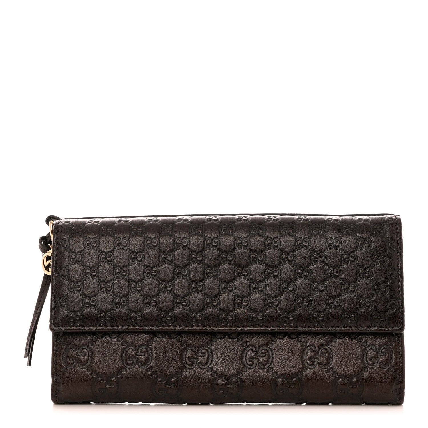 Gucci Guccissima Signature Microguccissima Bree Continental Wallet Chocolate 1 of 7