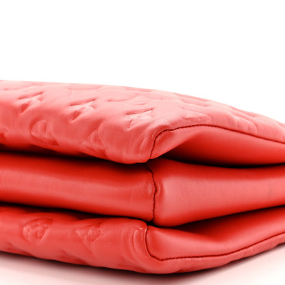 Louis Vuitton Lambskin Embossed Monogram Coussin PM Red 11 of 11