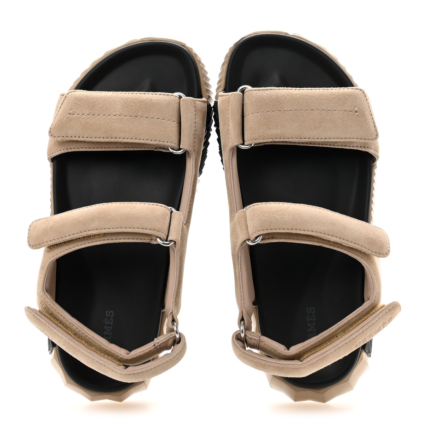 Suede Goatskin Junior Sandals 38 Beige Camel
