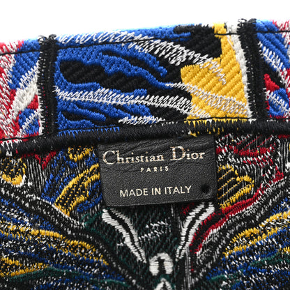 Christian Dior Canvas Embroidered Butterfly Book Tote Black Multicolor 6 of 10