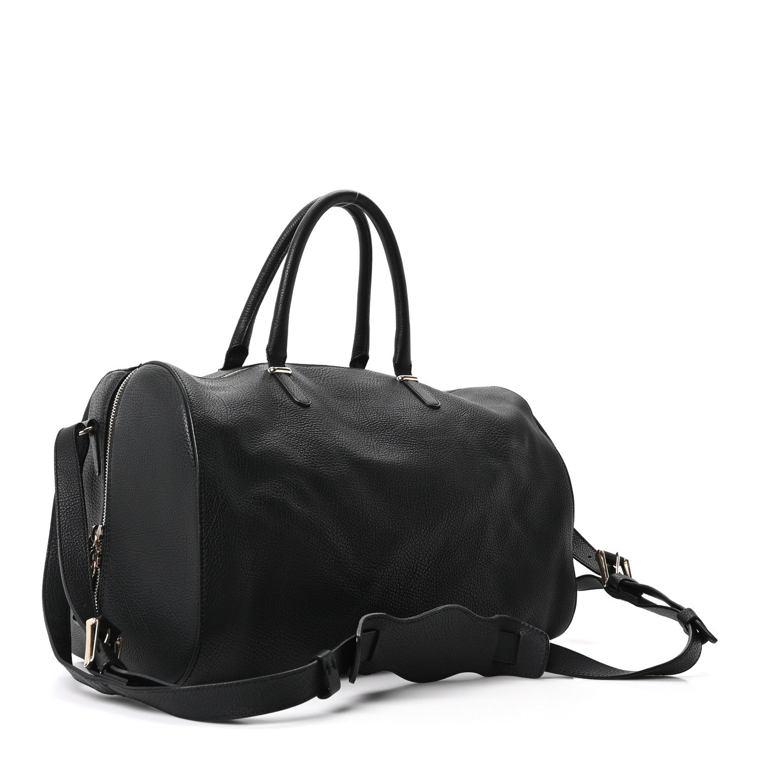 Balenciaga Grained Calfskin Tube Boston Bag Black 1848005