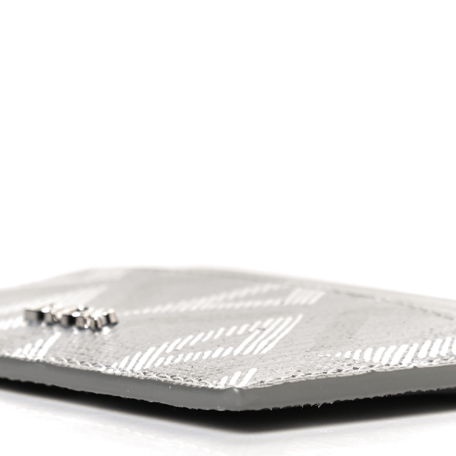 Christian Dior Calfskin CD Diamond Canvas Card Holder Grey 8 of 8
