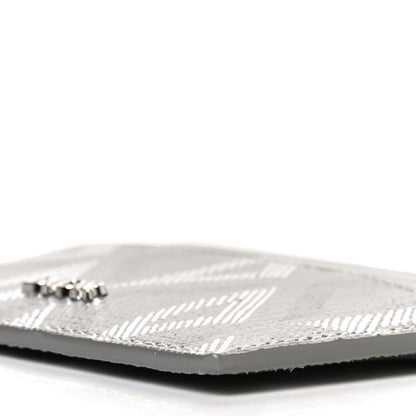 Christian Dior Calfskin CD Diamond Canvas Card Holder Grey 8 of 8