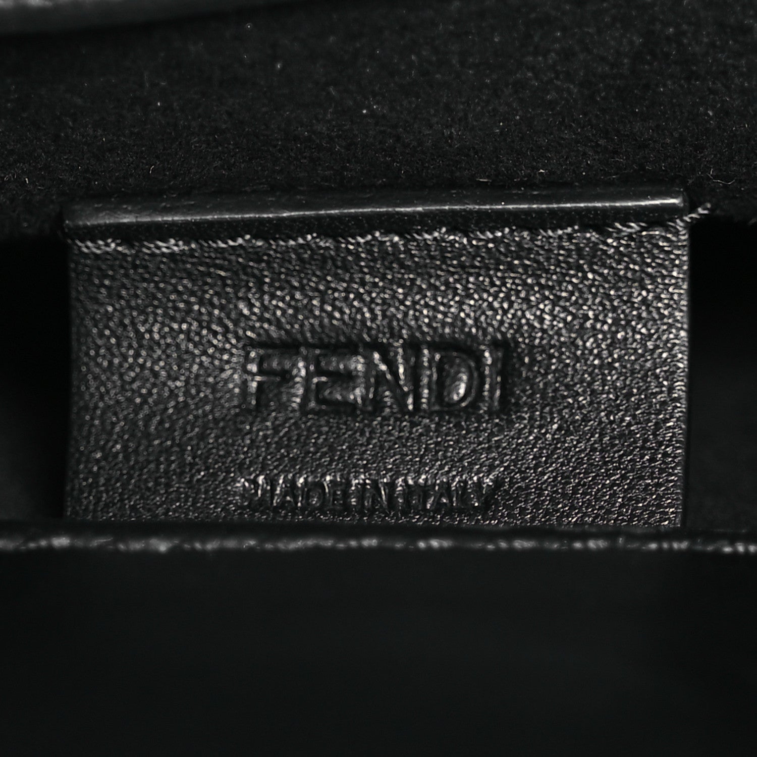Fendi Vitello Plexiglass FF Embossed Mini Fendi Sunshine Shopper Tote Black 6 of 10