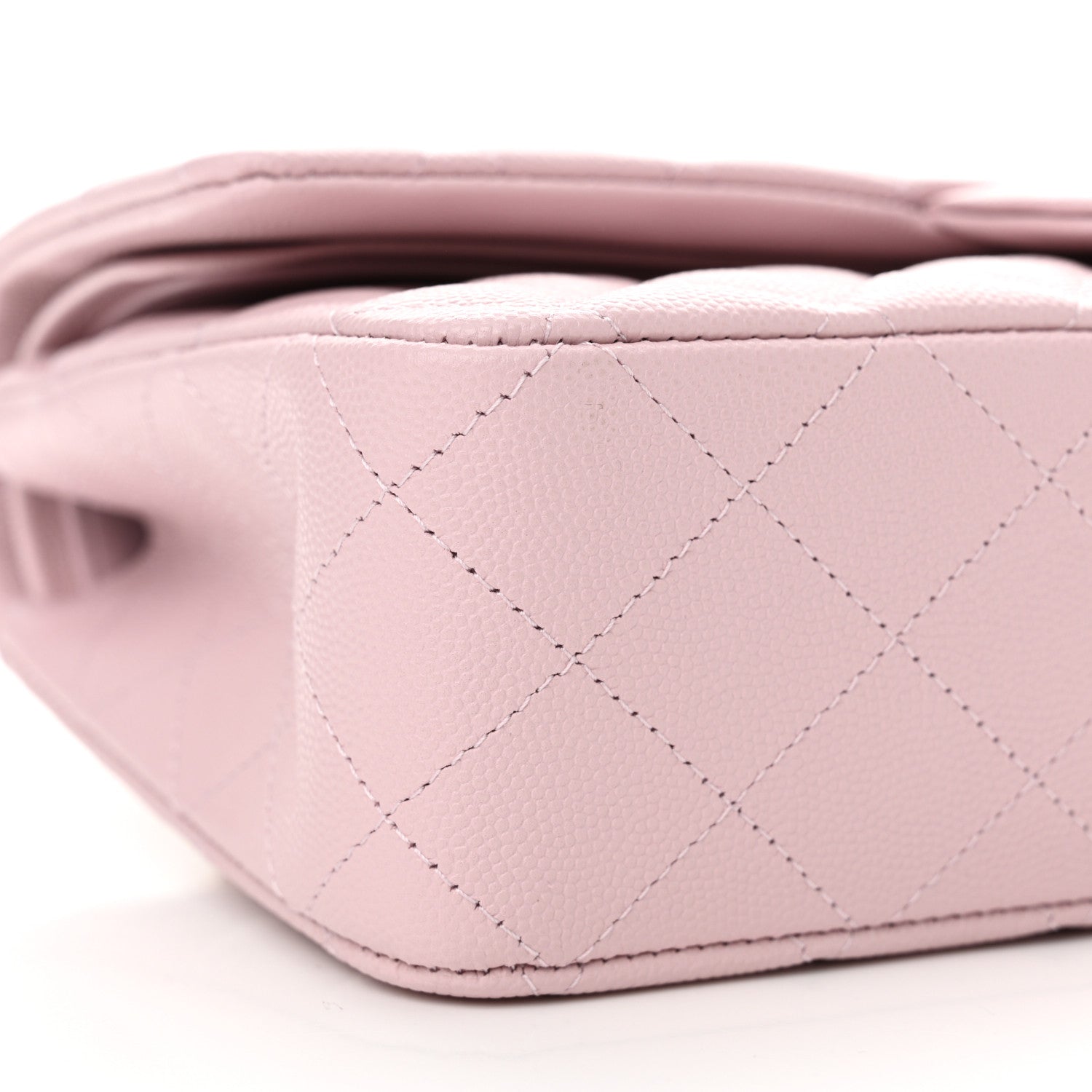 Chanel Caviar Quilted Medium Double Flap Light Pink 9 of 10