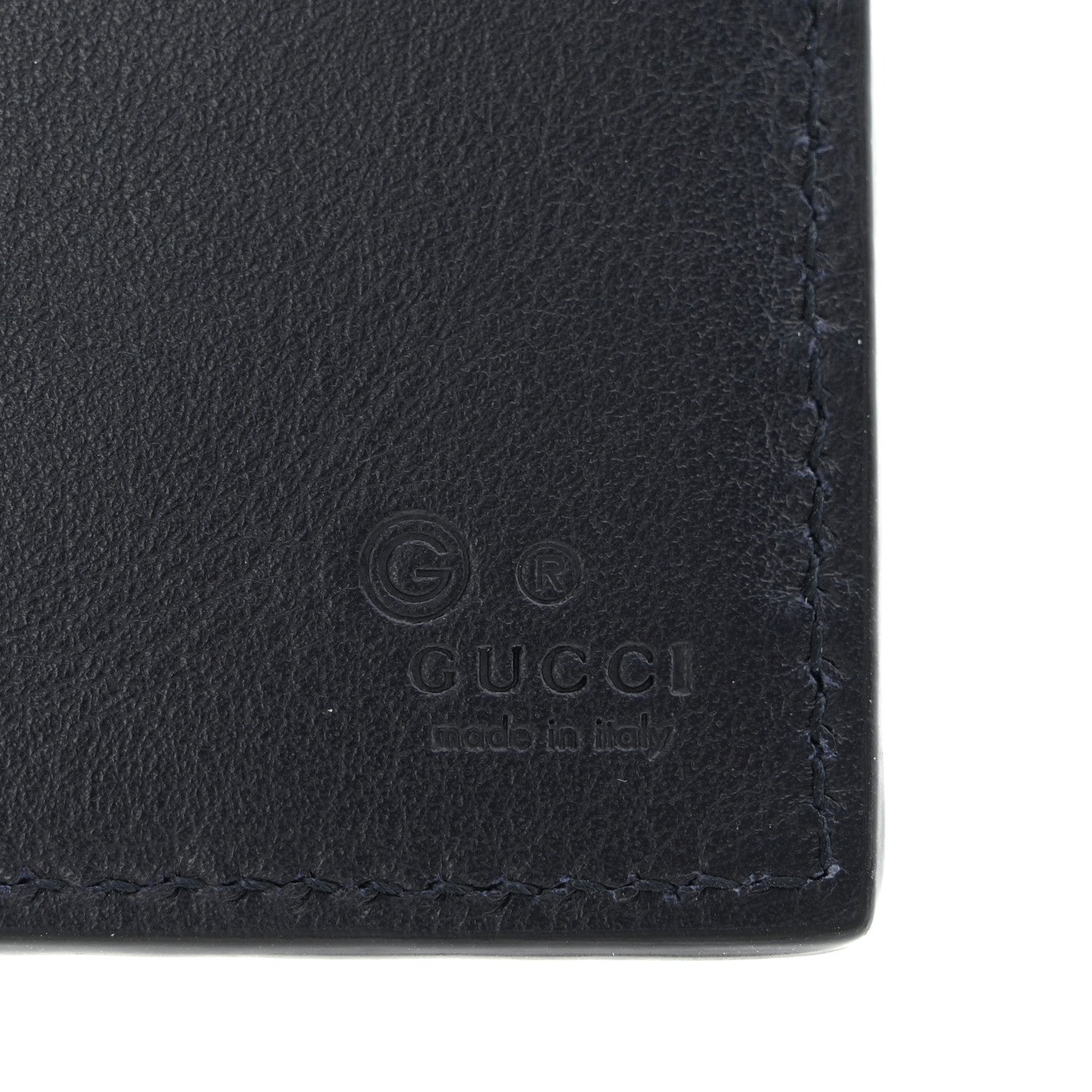 Gucci Guccissima Avel Bi-Fold Wallet Blue 6 of 7