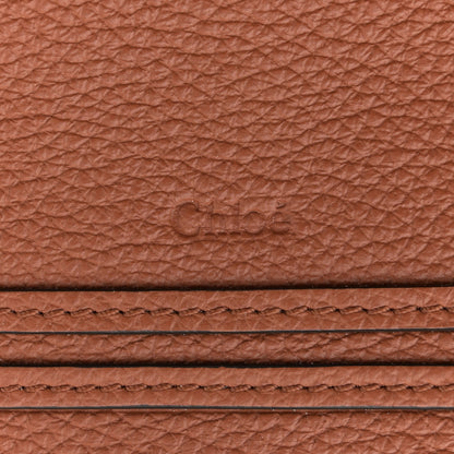 Chloe Raffia Small Grain Calfskin Medium Marcie Basket Tan 6 of 11