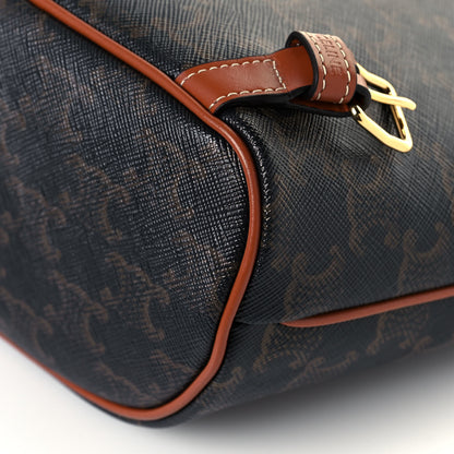 Celine Triomphe Canvas Calfskin Mini Folco Backpack Tan 10 of 11